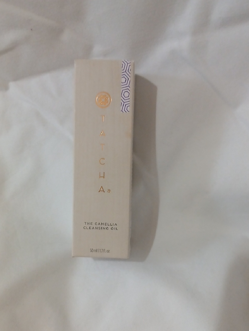 Tatcha Camellia Cleansing Oil - Cream & Gold Packaging